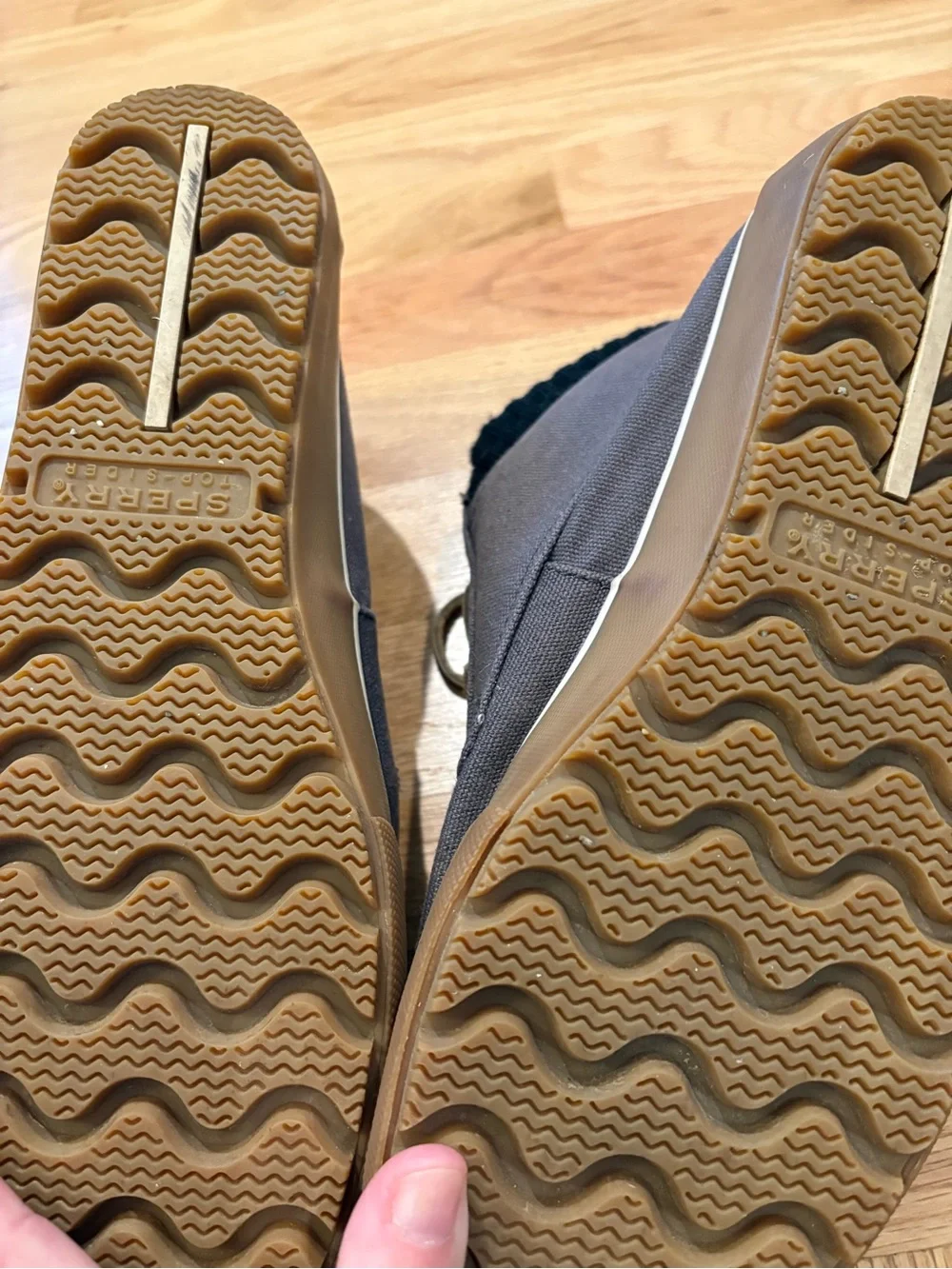 Sperry Men’s Gray Canvas Chukka Shoes with Tan Laces